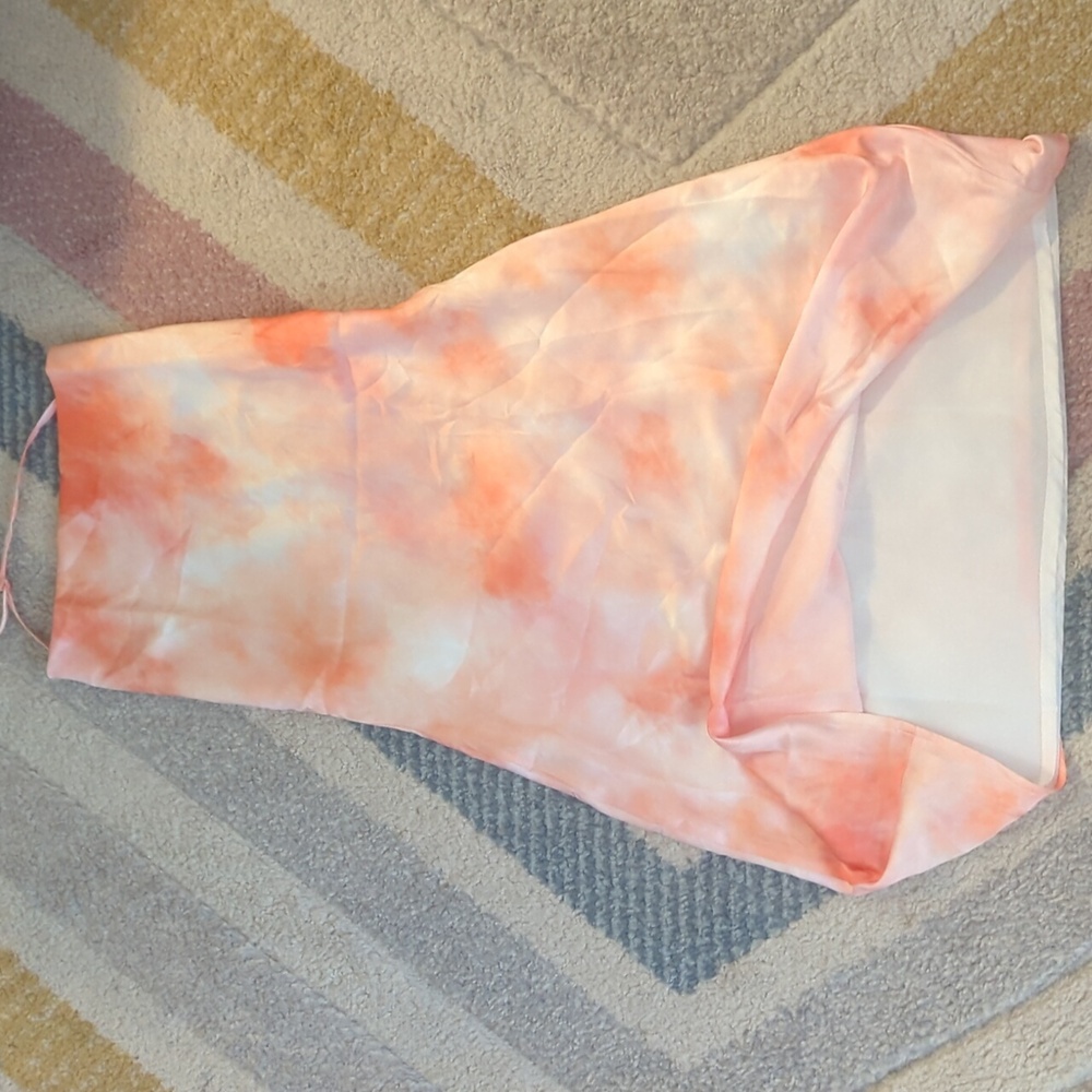 Peach Tie Dye Halter Slip Dress - Picture 3 of 4